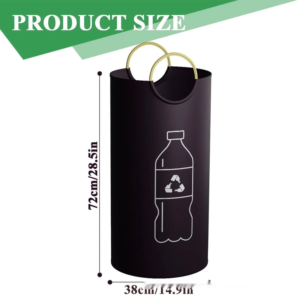 Round portable trash can with 38x72cm dimensions in PP material for office and outdoor use