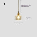American retro pendant bedside light with warm white 4W LED in downward droplight configuration