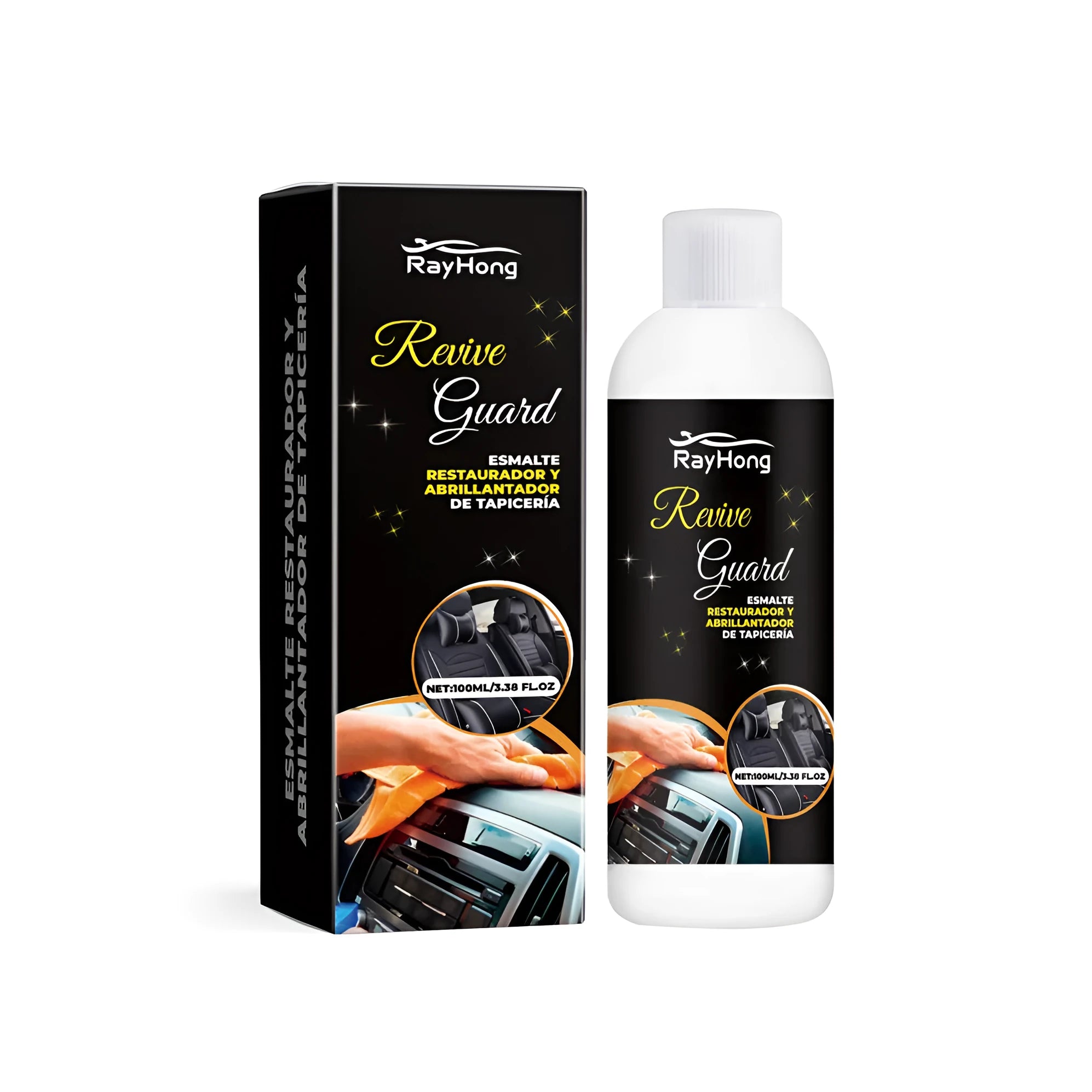 Tube of car interior polish for removing scratches from dashboard plastic and vinyl trim