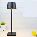 Touch control bedside lamp with aluminium alloy shade, 39.3cm tall, in black white gold blue grey pink or red