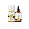 30ml glass bottle of clear vanilla flavoured oil with a dropper cap.