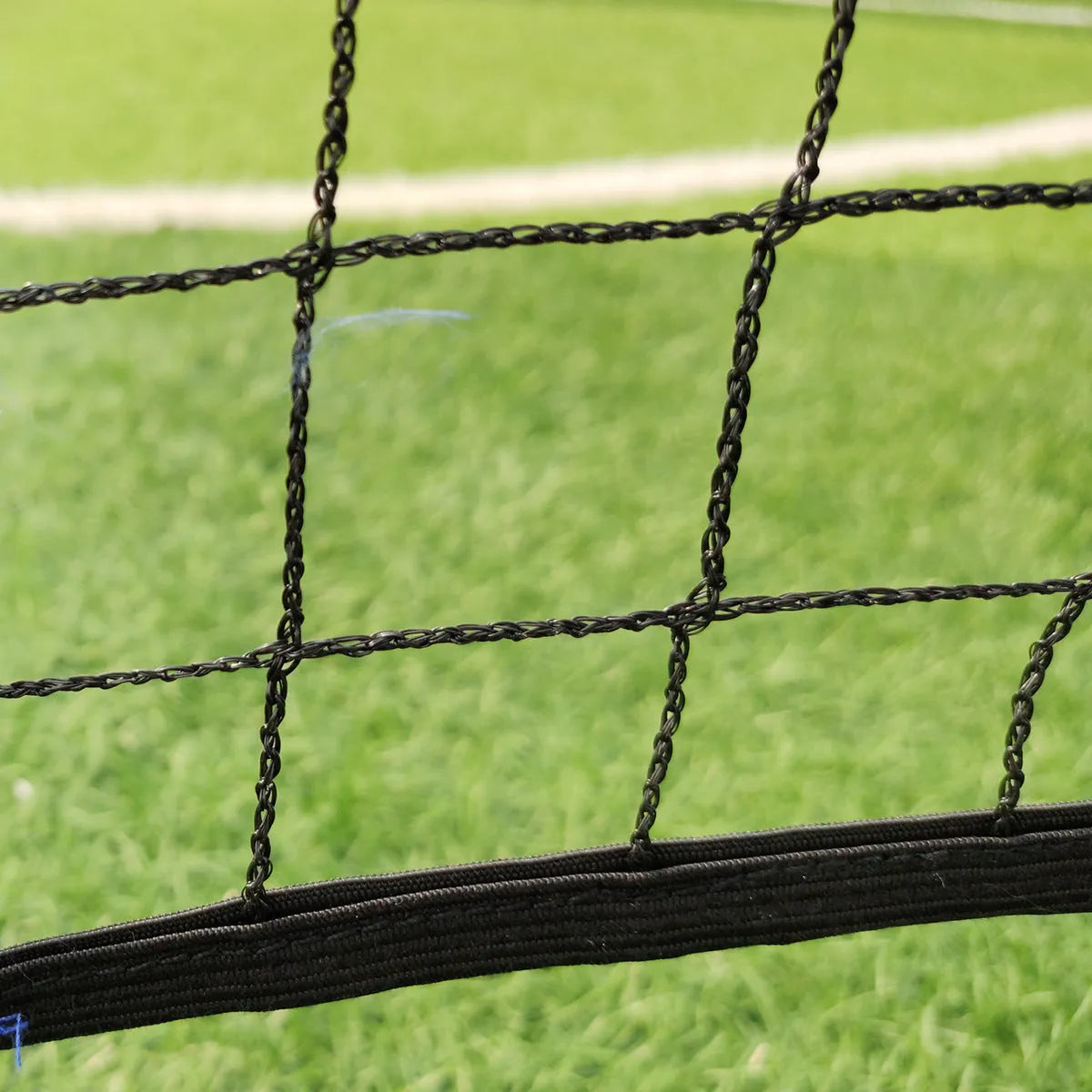 Portable folding badminton bracket and net set with white PE plastic construction showing four length options