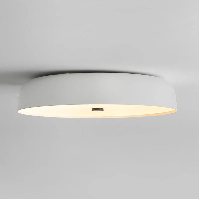 Italian modern minimalist bedroom ceiling lamp with tricolor light remote control in black small size alloy acrylic