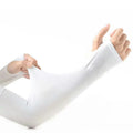 Viscose sun protection oversleeves for men and women driving showing open finger design in multiple colours