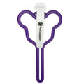 Hands-free dog poop bag holder with clip and adjustable Velcro strap in various colours