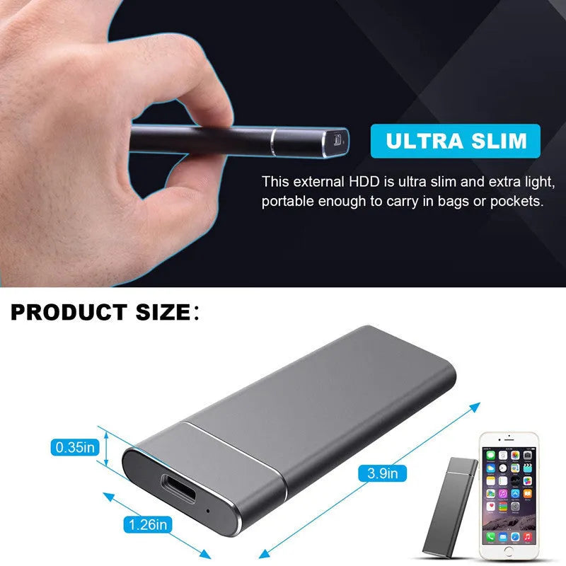 High-speed mobile solid state drive with PCI-E interface, 1.8 inch, 7mm thick, available in black with TLC flash memory