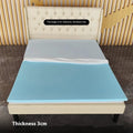 Gel memory cotton slow rebound tatami mattress in multiple sizes and thicknesses on a floor.