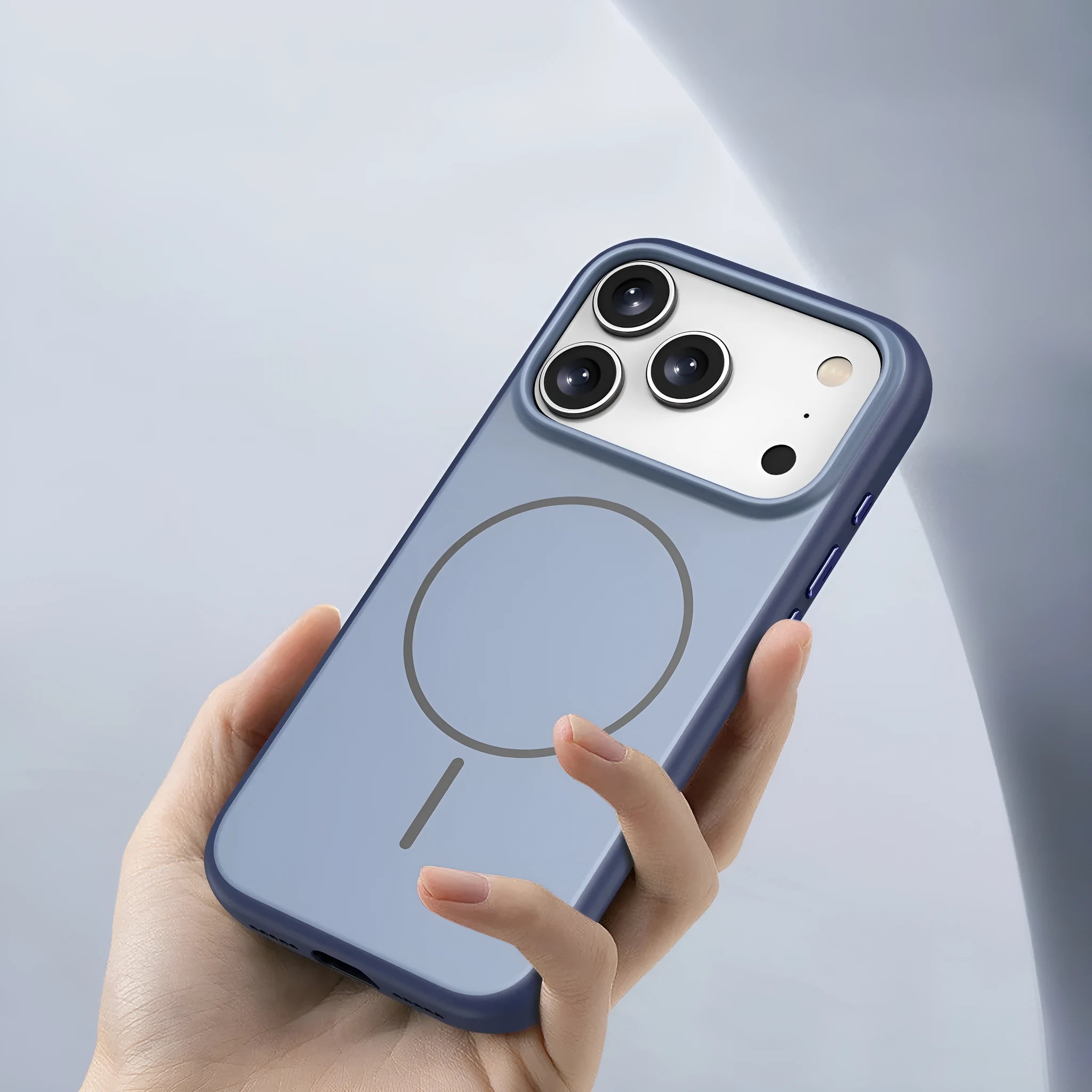 Frosted matte magnetic phone case for iPhone 17 Pro Max in Desert Gold colour