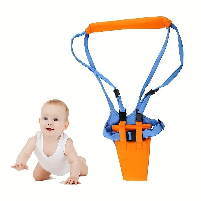 Baby toddler walking harness adjustable 52-62cm orange blue safety reins with plastic locks
