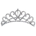 White rhinestone bridal crown headdress for women's wedding ceremony use