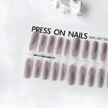 Set of 40 retro Chinese-style ultra-thin seamless nail tip space French manicure stickers in green and purple colours