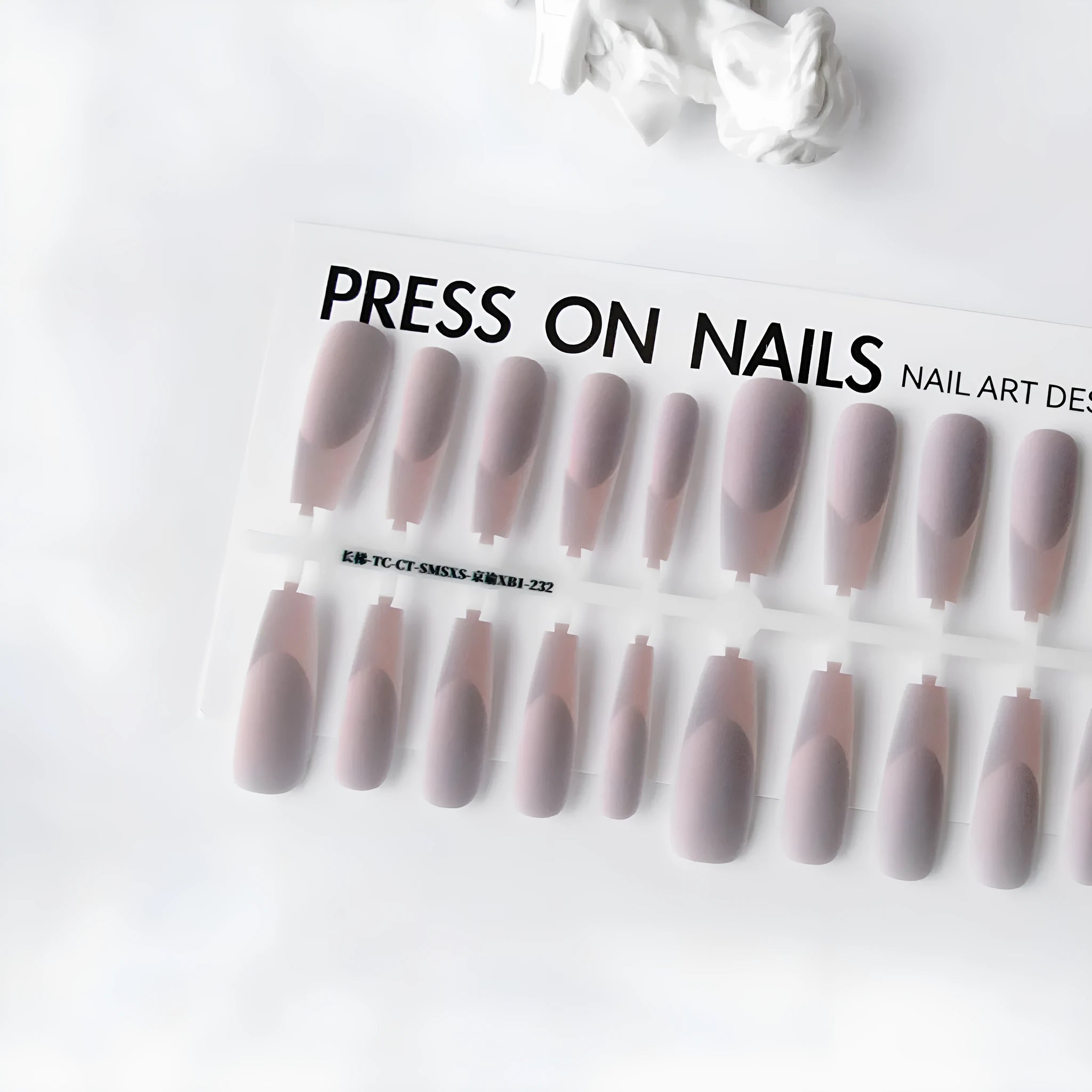 Set of 40 retro Chinese-style ultra-thin seamless nail tip space French manicure stickers in green and purple colours