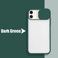 Frosted frame silicone phone case in black for iPhone with raised camera lens protection