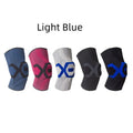 Silicone knee pads for men in multiple colours, designed for running and cycling protection.