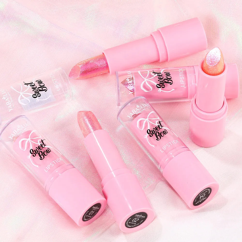 Sweetheart Bow Starlight Diamond lipstick tube in matte finish with six colour options