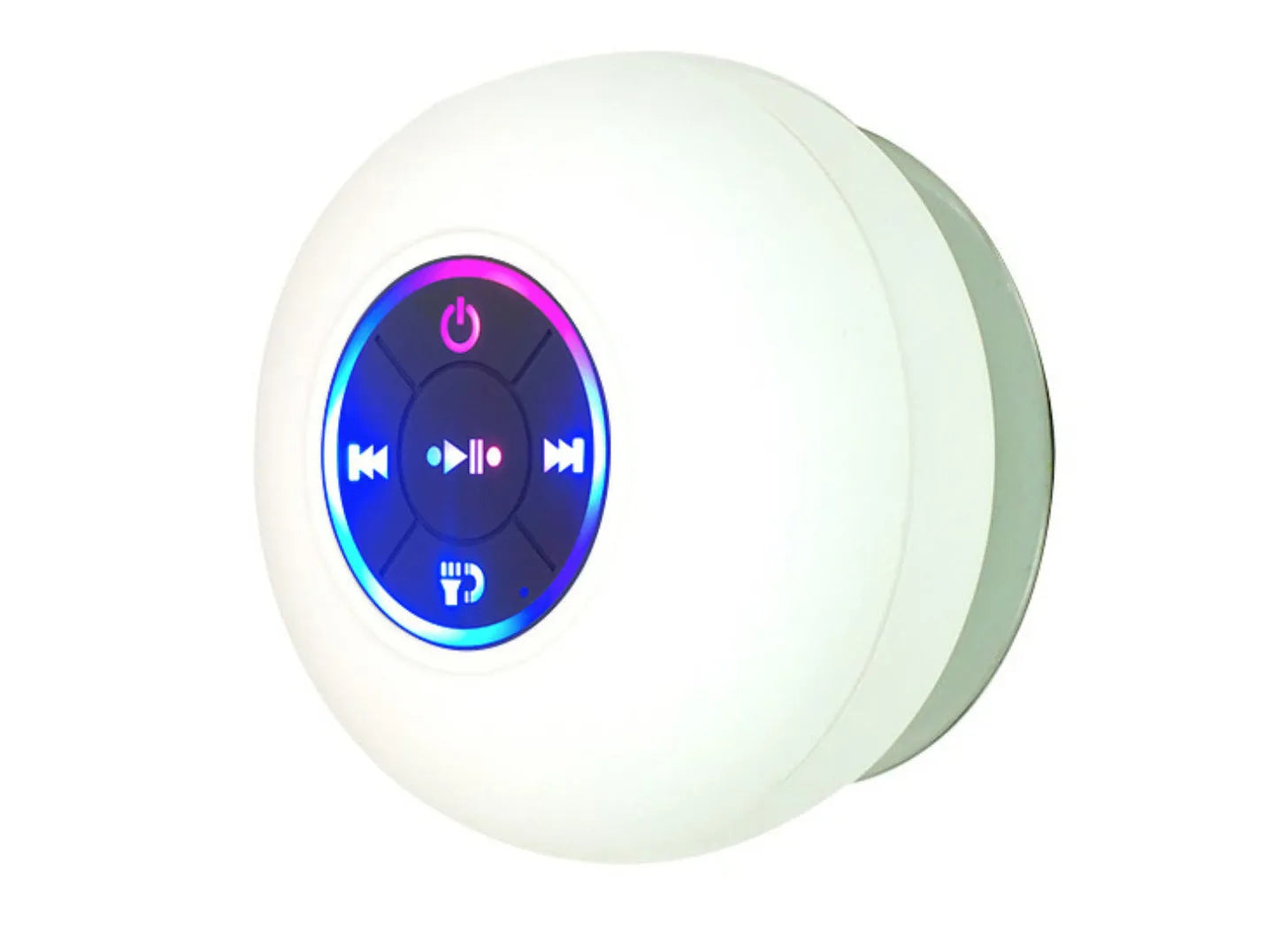 BTS07 large suction cup waterproof Bluetooth speaker with LED light in six colour options.