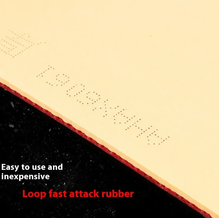 Fast Attack Sticky Classic-50 PF4-50 table tennis racket in red and black, showing anti-rubber surface.