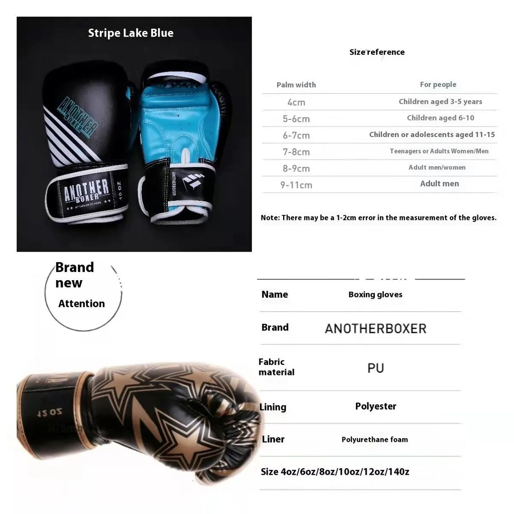 Children's boxing Sanda gloves in multiple colours showing vertical style design for martial arts training
