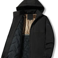 Autumn winter outdoor waterproof jacket with temperature sensing technology in polyester material