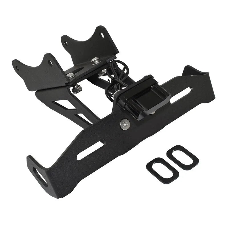 Black aluminium license plate frame for Honda motorcycle rear mounting
