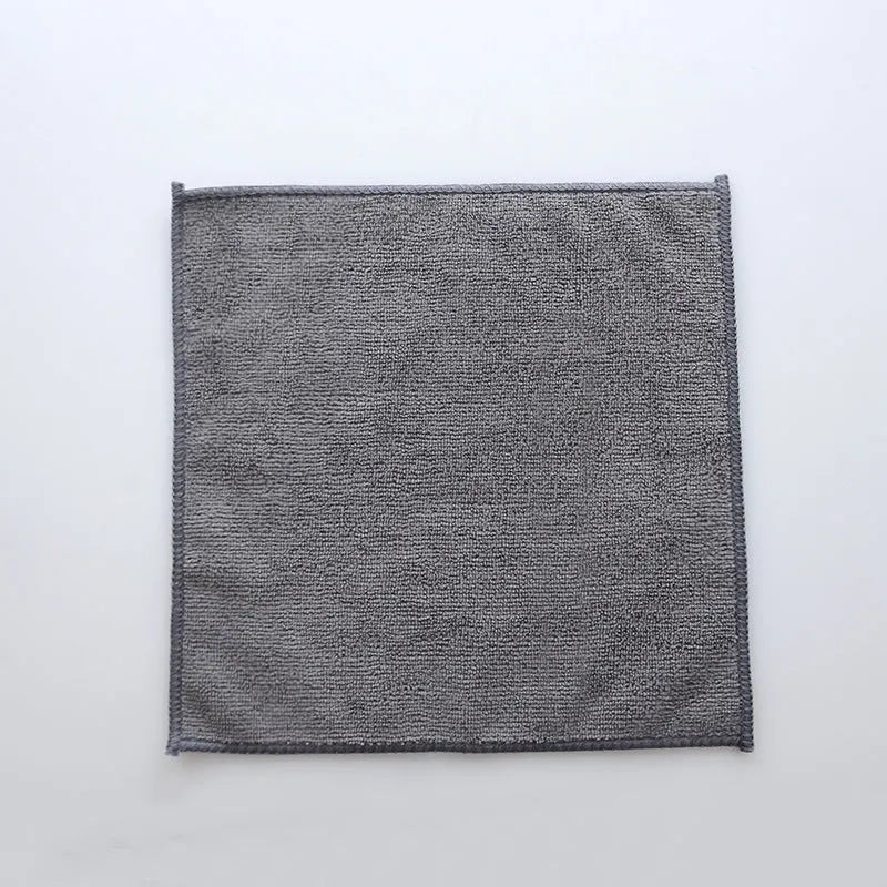 Grey 25x25cm microfiber kitchen cleaning cloth for oilproof decontamination on pots and bowls