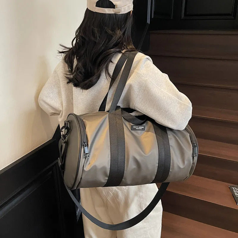 Black Oxford cloth waterproof sports handbag for men and women