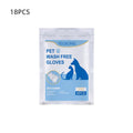 Bag of 6 disposable aluminium foil gloves for pet grooming and no-bath cleaning