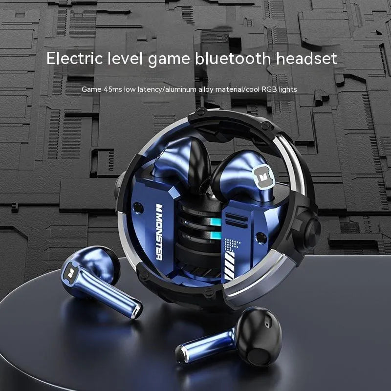 Radio Competition in-ear Bluetooth headset in sky blue and emerald for e-sports gaming