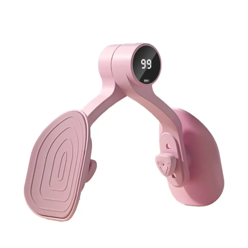 PP coated pelvic floor muscle trainer with three gear settings in pink colour