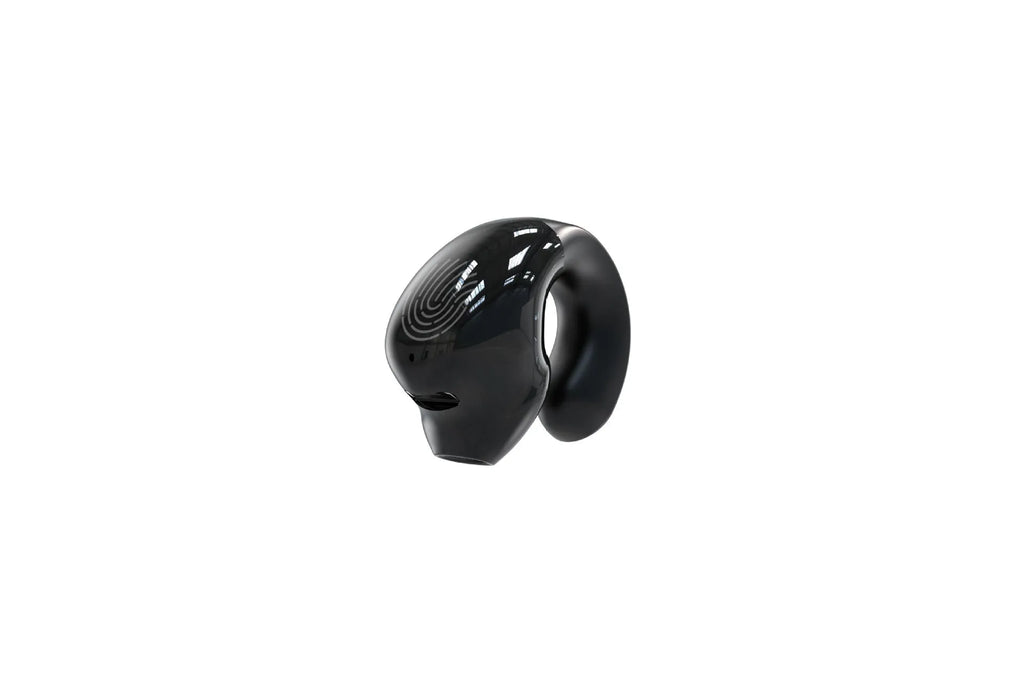 Wireless Bluetooth headset 53mini ear clip sports earbuds in black with ear-clip design and charging case