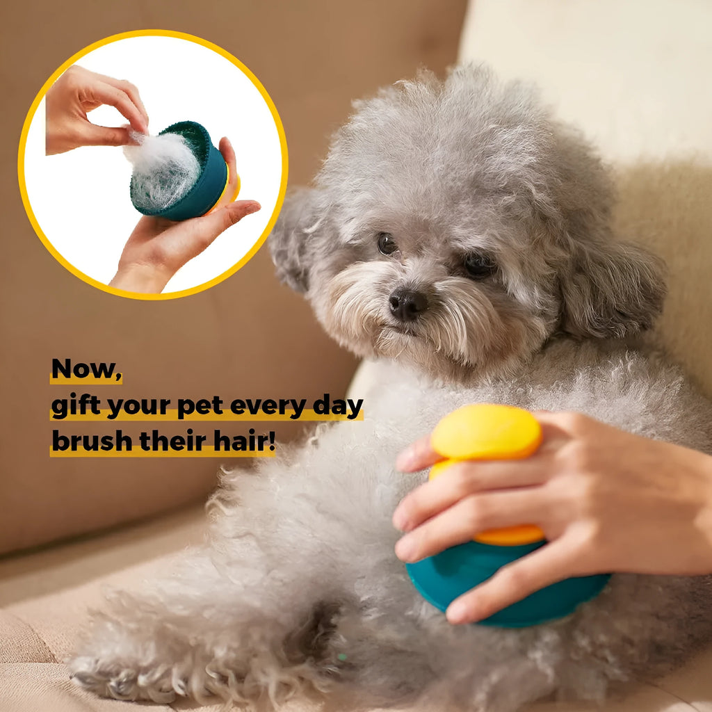 Green double-sided knotted silicone pet hair remover brush 8x9.5cm with multiple bumps for massage effect