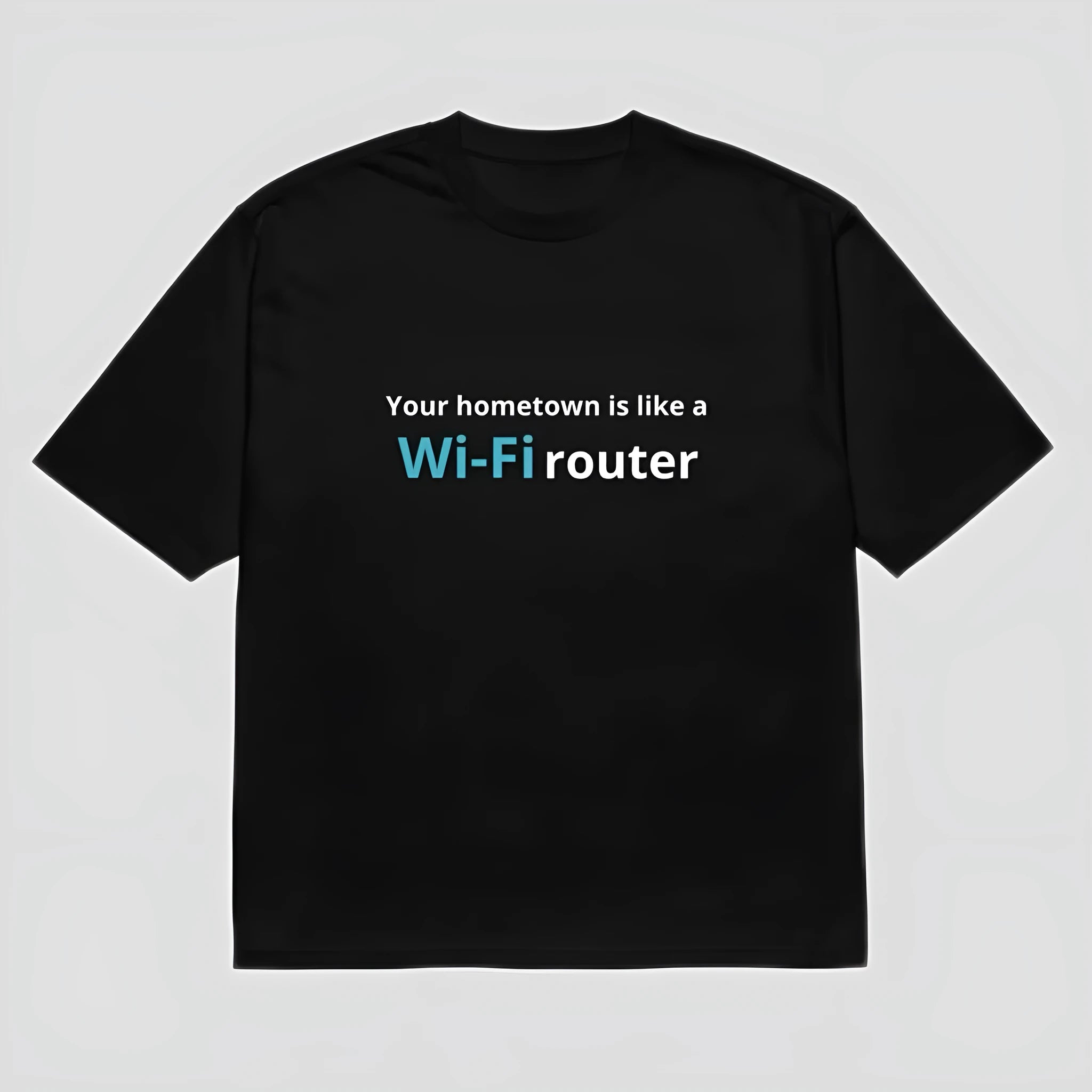 Black men's loose-fit short sleeve t-shirt with a large 3D digitally printed cartoon graphic on the front.