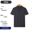 Men's loose fit polo shirt in chemical fibre blend fabric with short sleeves for summer sports