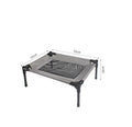 Black steel frame portable outdoor dog bed with removable Oxford cloth cover