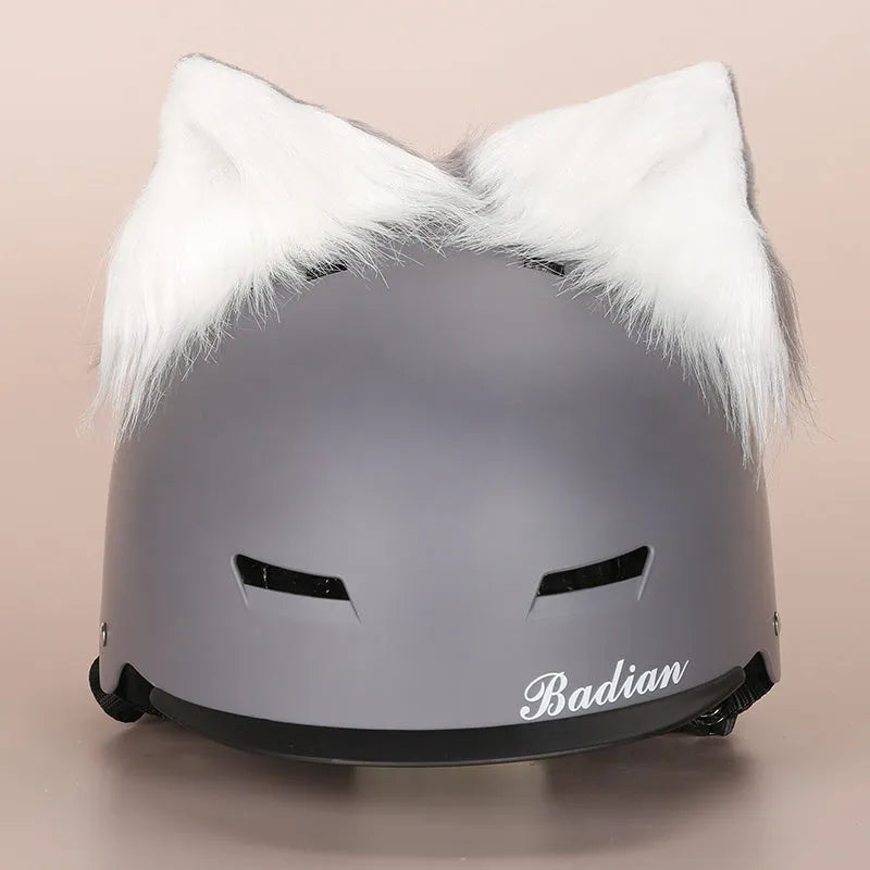 Soft plush cartoon character helmet cover for headphones, shown in one of over 30 available styles.