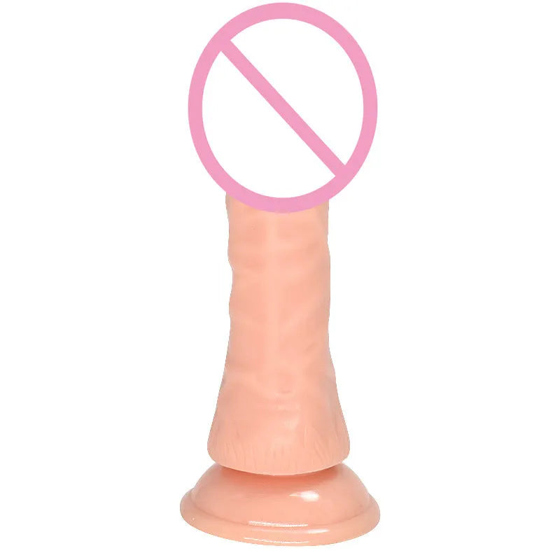 Skin colour bullet-shaped butt plug measuring 17.5cm in length on a neutral background.