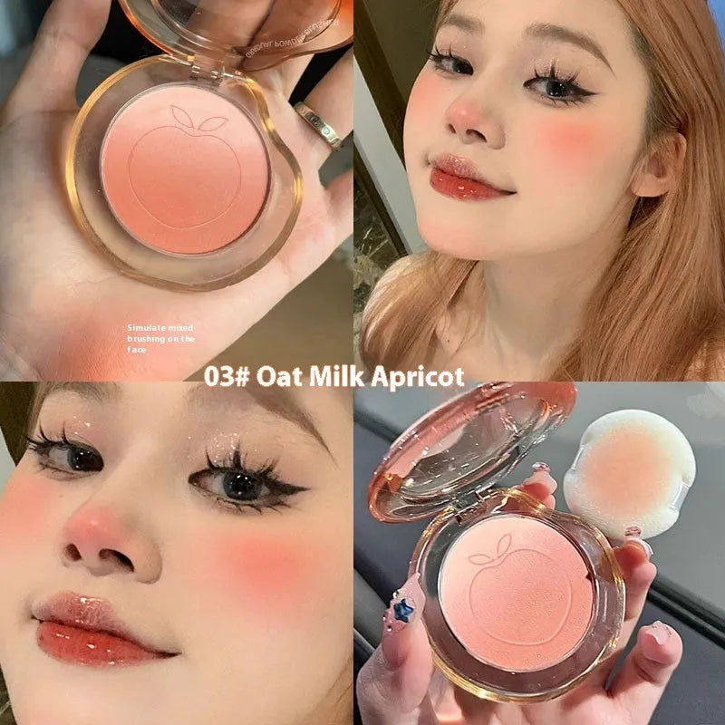 Bubble gradient powder blush compact in ebony rose with pseudo plain finish for dry skin
