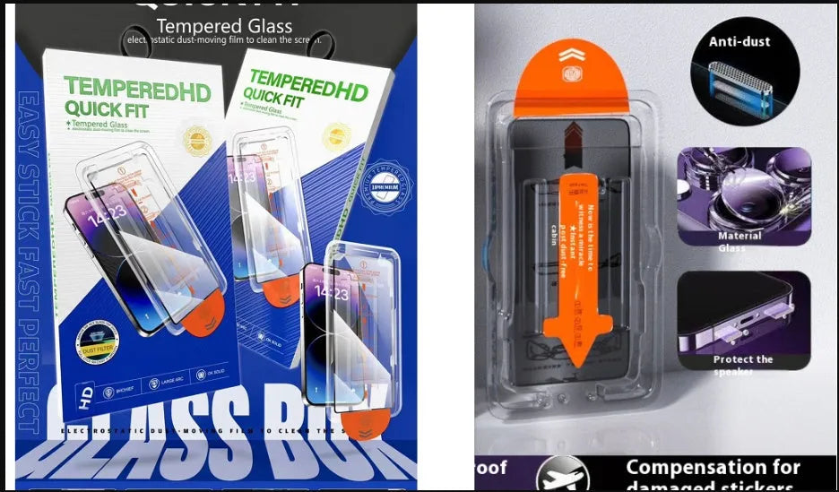 Tempered glass 4K HD anti-peep screen protector for iPhone 16 Pro Max 6.9 inch in dust-free packaging box