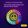 Black magnetic RGB ambience light for car dashboard with USB cable and suction mounting