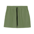 Men's thin polyester basketball shorts in grey, black, apricot, or green with elastic waistband