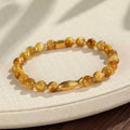 Yellow tiger eye small fish beaded bracelet for women with handcrafted manual processing