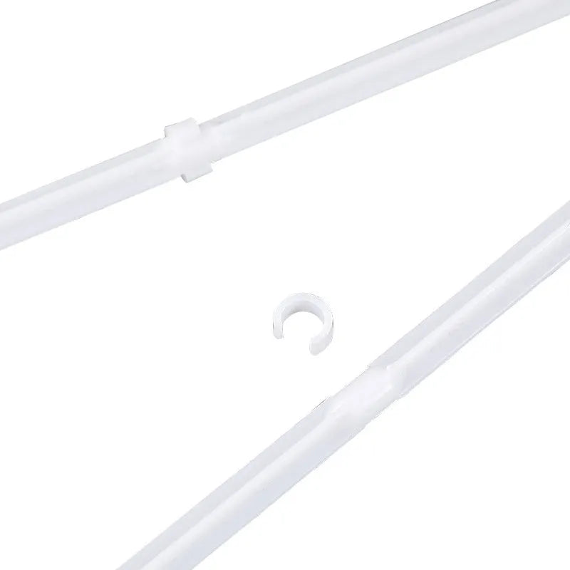 Pack of 10 white plastic clip-on flag pole holders for car windows.