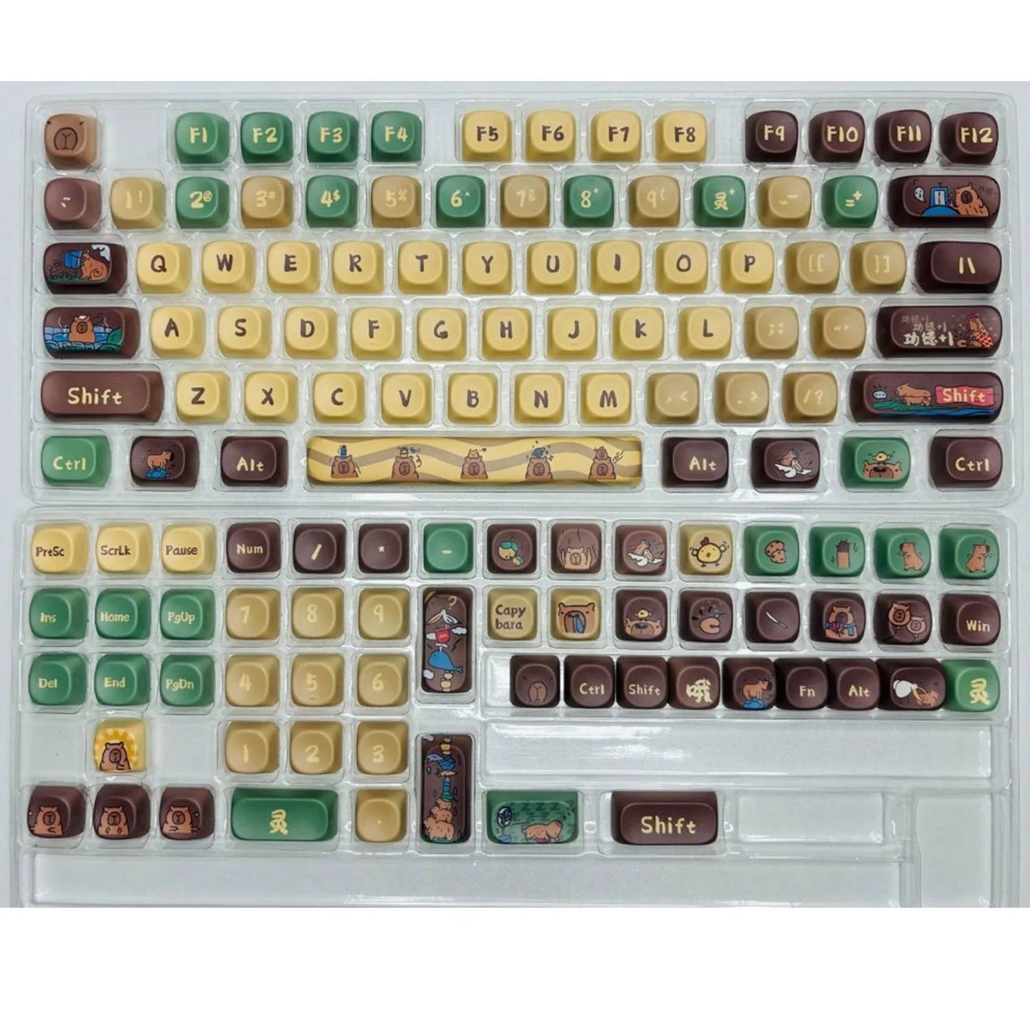 Capabala MOA Girl style 130-piece ABS plastic mechanical keyboard keycap set.