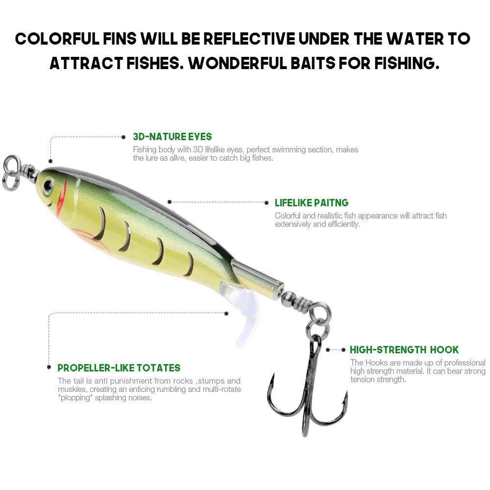 7.5cm hard plastic fishing lure with realistic bionic design and multiple colour options