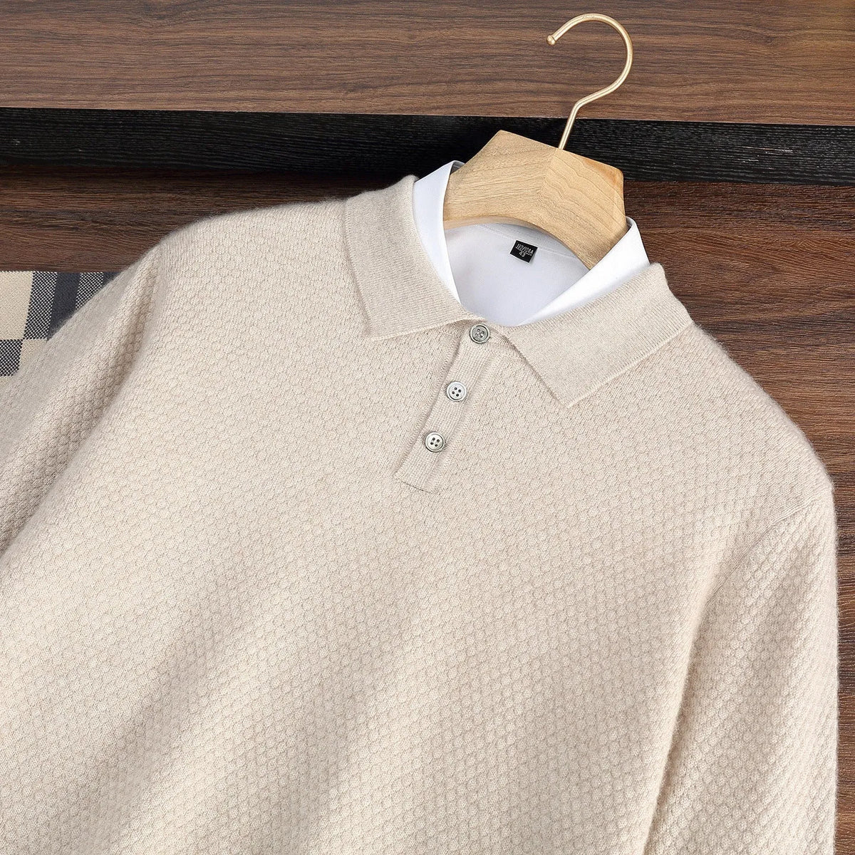 Men's loose solid colour cashmere style pullover jumper in milk camel, spearmint or flower blue, sizes S to XXXL