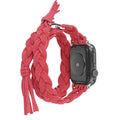 Genuine leather cord braided smart watch strap for iWatch in six colours