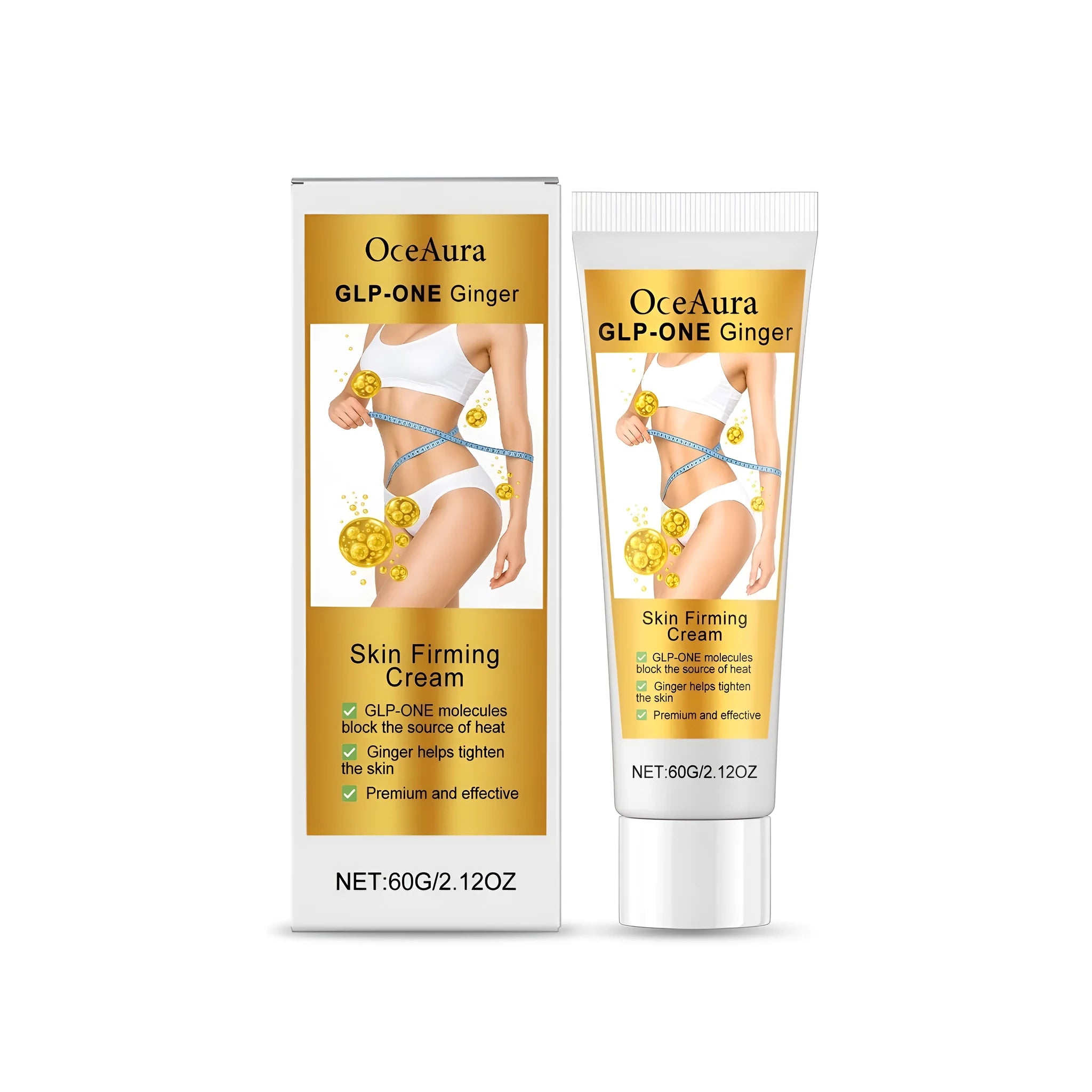 Glp-One Ginger Skin Firming Cream in a 60g white jar