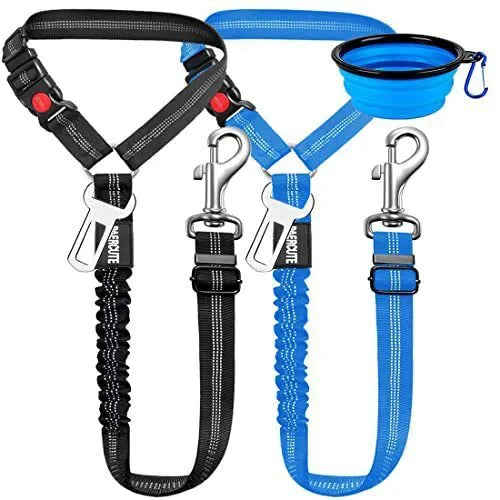 Nylon dog tow rope leash with metal buckle in a choice of eleven colours