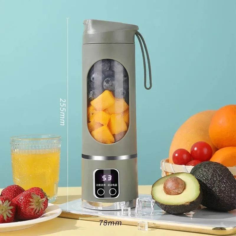 Portable dual-motor 12-blade juicing cup with small mini size for travel and home use