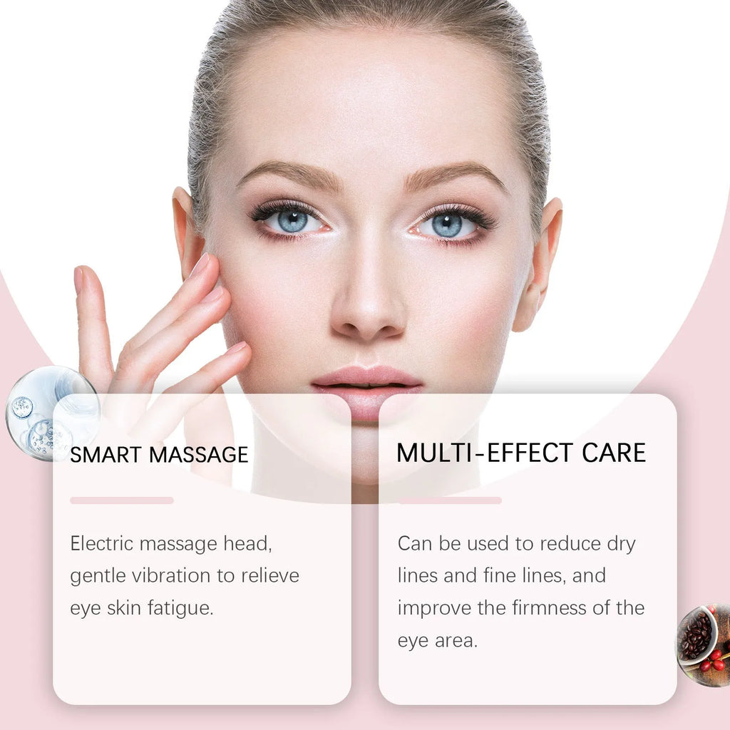 Jar of 50g electric firming eye cream with ingredients acetyl hexapeptide-8 and soluble collagen.